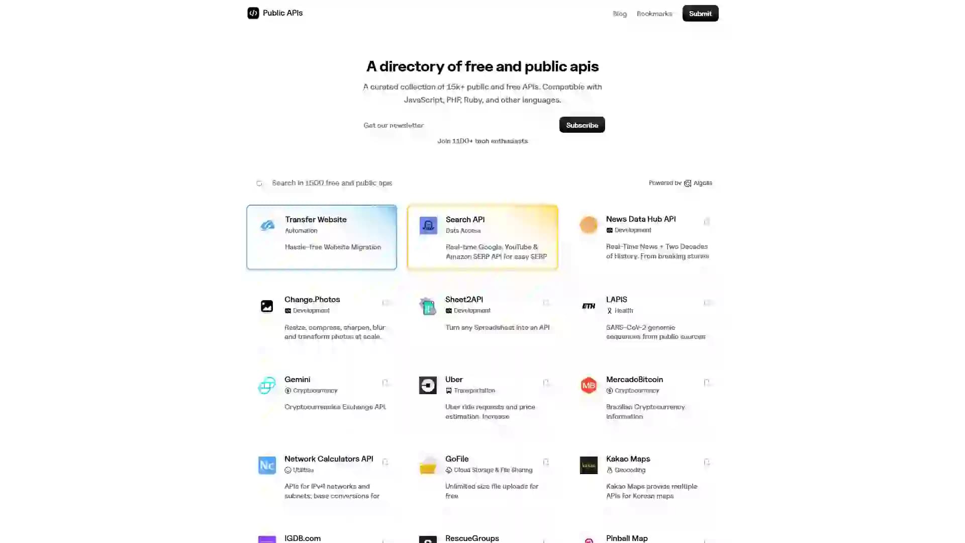 Public APIs